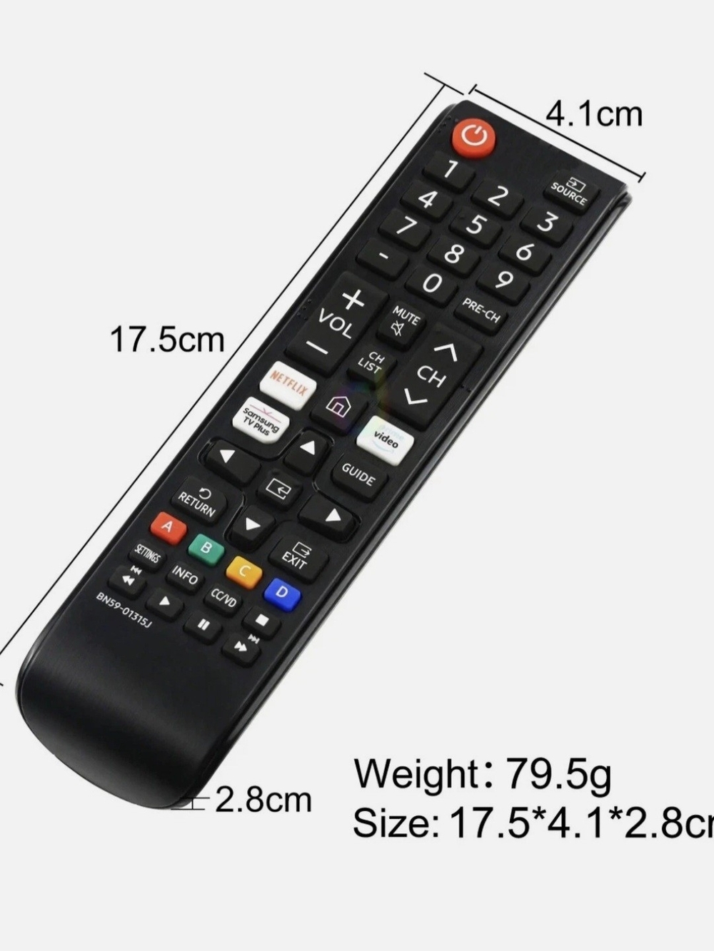 Netflix Black Streaming Remote with Colored Shortcut Keys